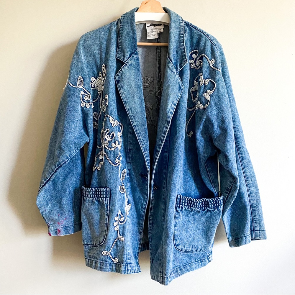 VINTAGE Jensen 100% Cotton Denim Jacket